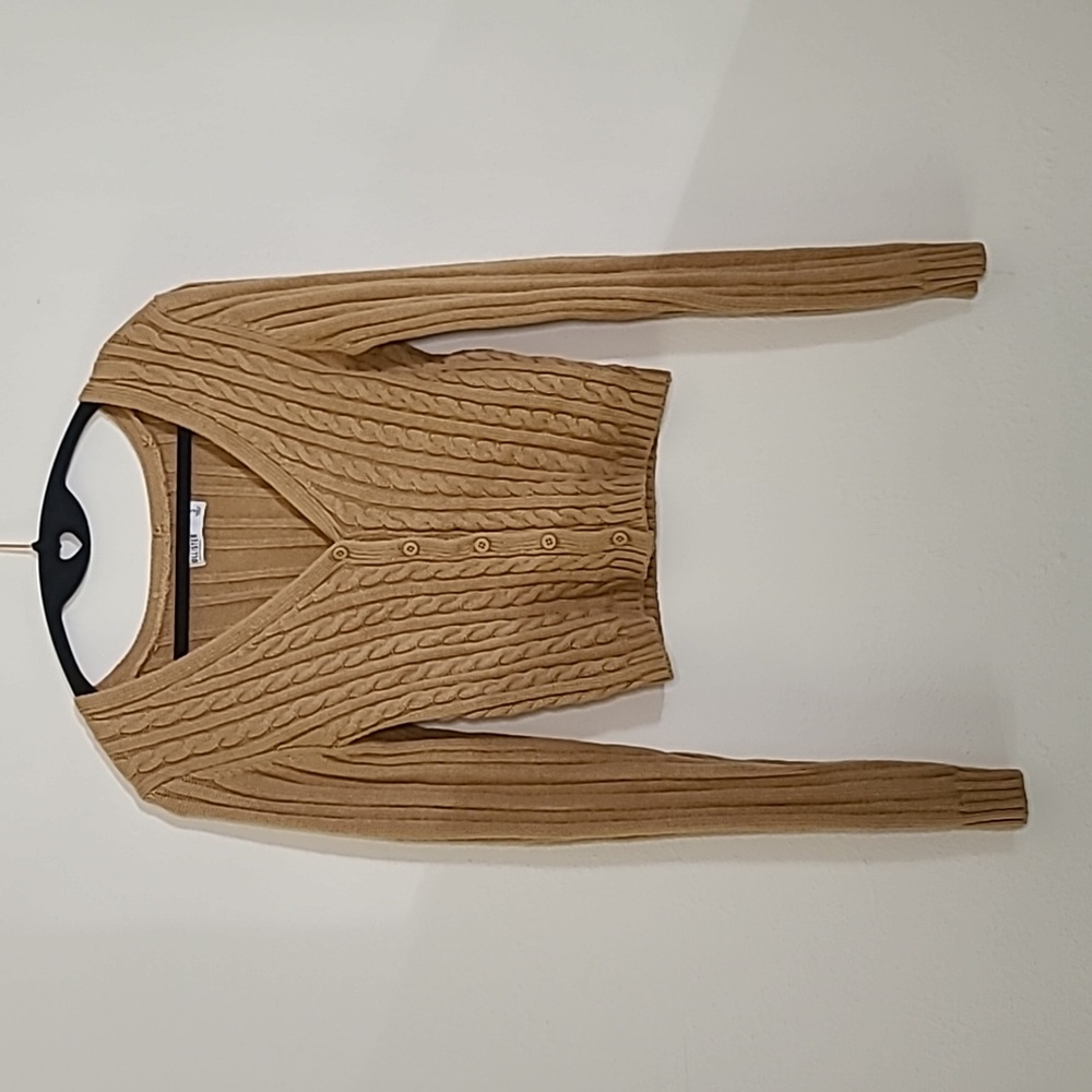 Hollister Cropped Cable Knit Sweater Cardigan